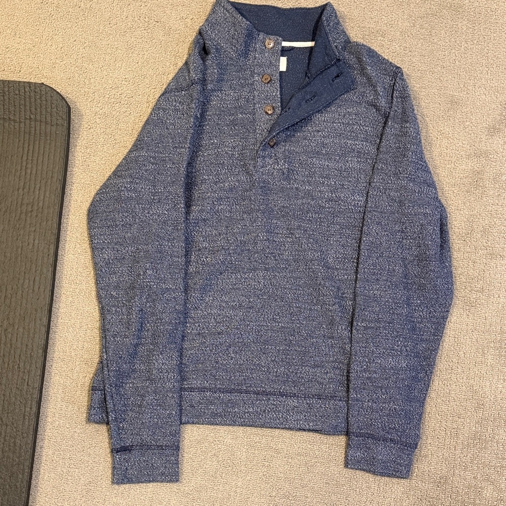 Marine Layer Men's Heathered Blue Sweater